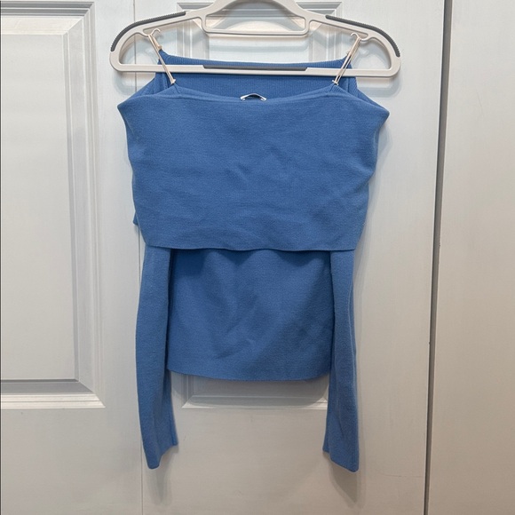 Aritzia Wilfred Nola Sweater Azurine Blue Size M - Picture 3 of 5